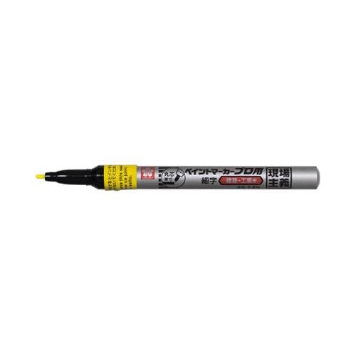 油性ペイントマーカー(工業用/10本) [蛍光黄/細字] EA765MV-901【別送品】