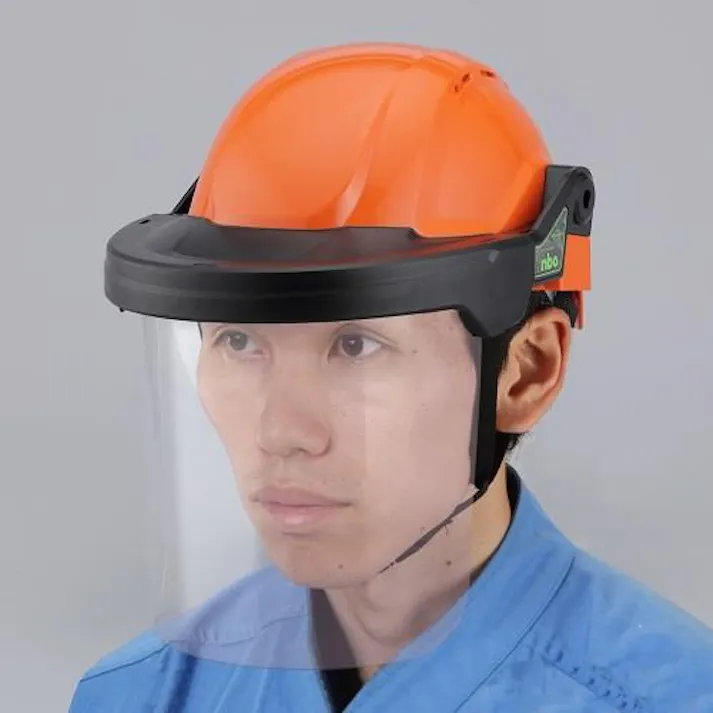 トーヨーセフティー 防災面(ヘルメット付) ヘルメット 4550061859162 EA768HM-12A(CDC)【別送品】