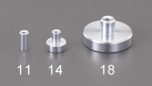 強力マグネット φ25.0x7.0mm/M4x0.7/200N EA781EE-17 4550061168172【別送品】