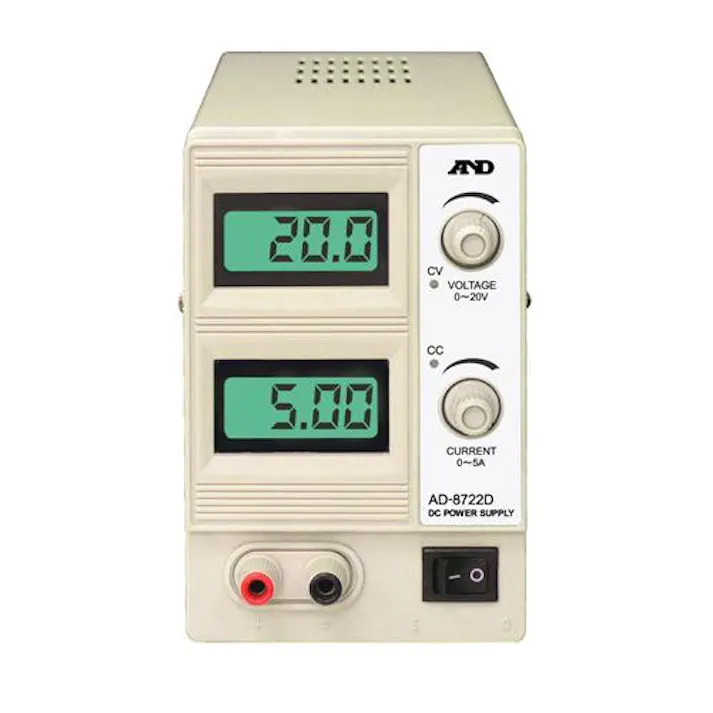 エー・アンド・デイ AC100V→DC 0-20V/5.0A 直流安定化電源 直流安定化電源 4550061526255 EA812-2(CDC)【別送品】