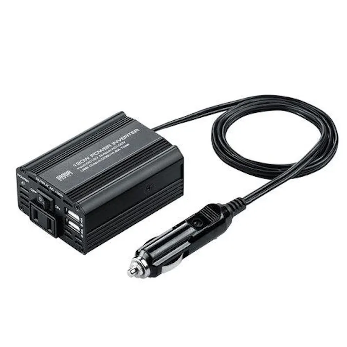 サンワサプライ DC12V→AC100V/120W インバーター 電装品 4550061674369 EA812JA-54(CDC)【別送品】
