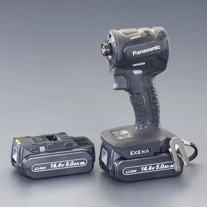 パナソニック DC14.4V/5.0Ah インパクトドライバー(黒/充電式) :電動工具 4550061860281 EA813PA-4(CDC)【別送品】