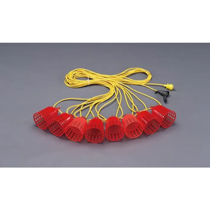ESCO AC100V 作業灯/LED(8灯・24m) 屋内用ライト 4548745822885 EA814AF-8(CDC)【別送品】