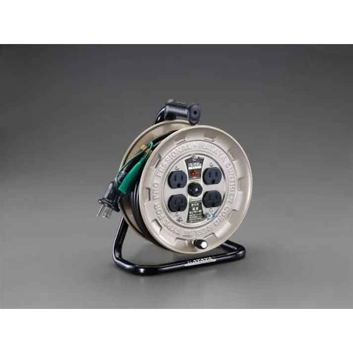 ハタヤリミテッド(HATAYA) AC125V/15A/10m コードリール(温度センサー・接地付) ポータブル型コードリール 4548745725780 EA815BK-10EA(CDC)【別送品】