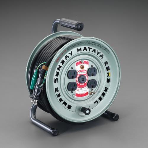 ハタヤリミテッド(HATAYA) コードリール(サーモカット・アース付) AC125V/15A/50m EA815BL-50E 4548745167917【別送品】