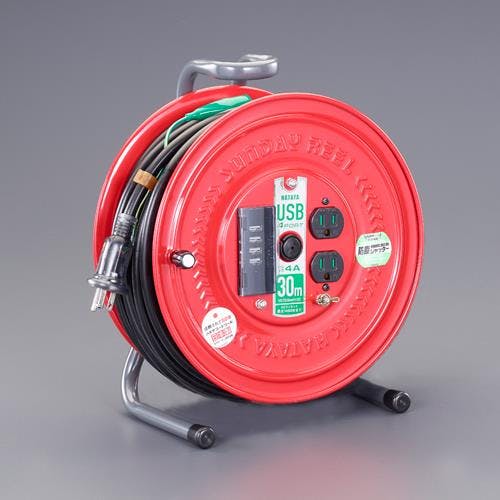 ハタヤリミテッド(HATAYA) コードリール(USBポート4口/アース付) AC125V/15A/30m EA815BV-30 4550061547663【別送品】