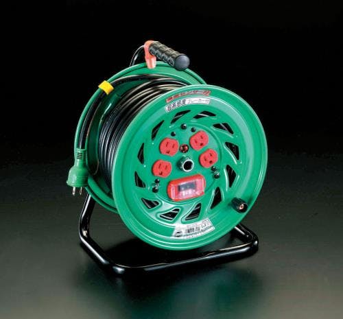 日動工業 コードリール(超高感度ブレーカー付) AC125V/22A/30m EA815DS-1 4518340433410【別送品】