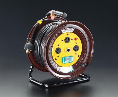 日動工業 コードリール(単相・漏電遮断器付) AC200V/22A/30m EA815DX-3 4518340614116【別送品】