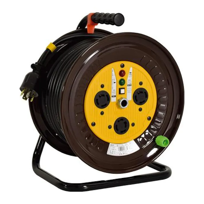 日動工業 AC200V/20A/30m コードリール(三相・ロック式・アース付) ポータブル型コードリール 4550061969595 EA815DY-61(CDC)【別送品】