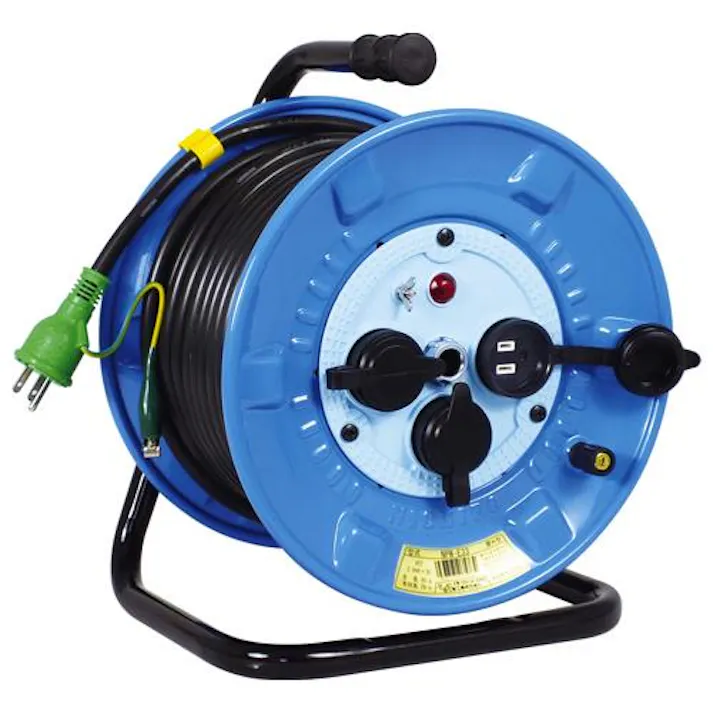日動工業 AC125V/15A/20m コードリール(防雨・防塵型/アース付 ポータブル型コードリール 4550061969601 EA815FA-16(CDC)【別送品】