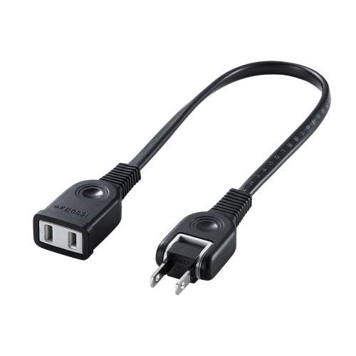 サンワサプライ 延長コード(スイングプラグ/黒) AC125V/15Ax0.3m EA815GA-92 4550061814291【別送品】