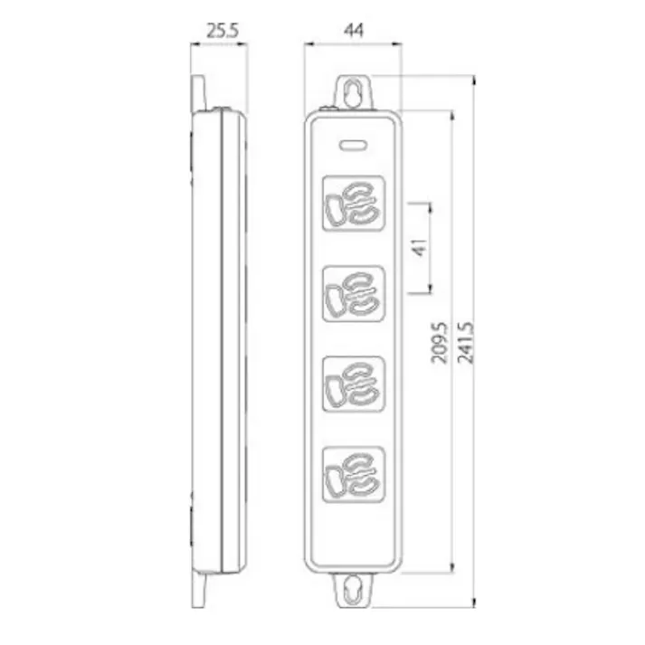 明工社 タップ(4口・ハーネスプラグ/抜け止) AC125V/15Ax5m EA815GK-262 4550061920220【別送品】