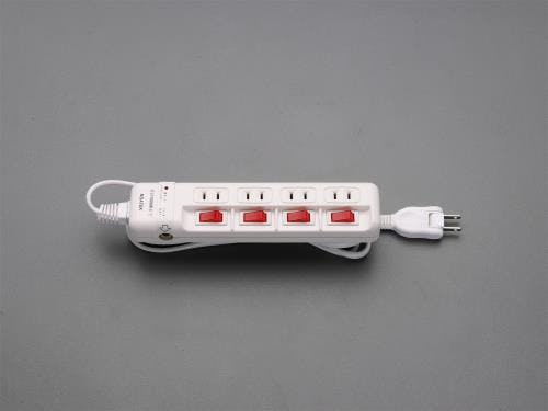 タップ(4口・個別スイッチ・雷サージ) AC125V/15Ax2m EA815GL-333A 4548745095555【別送品】
