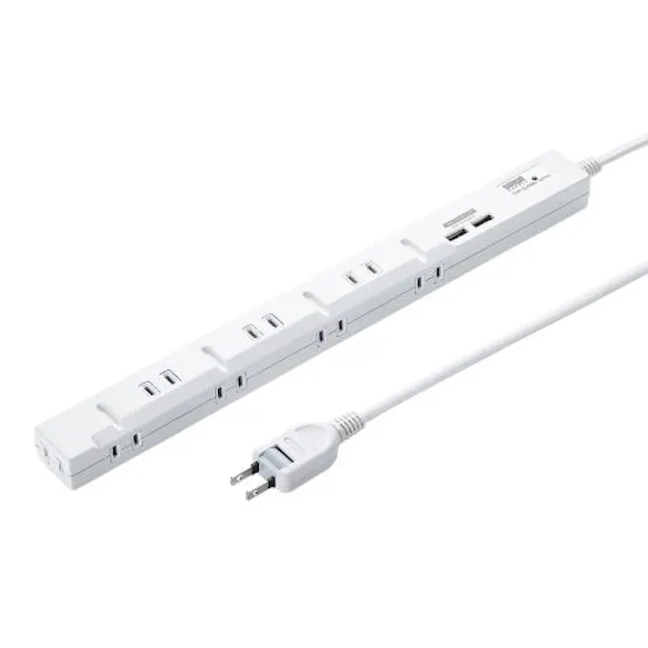 サンワサプライ AC125V/14Ax3.0m タップ(USB充電ポート付) タップ・延長コード 4550061789889 EA815GM-218(CDC)【別送品】