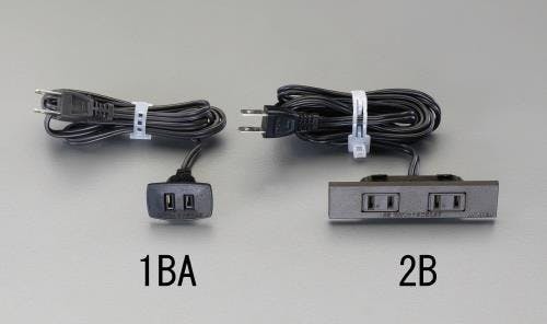 プラグ付き平行コード 丸端子付VFF 白 1.25mm 5m | 電線・電材