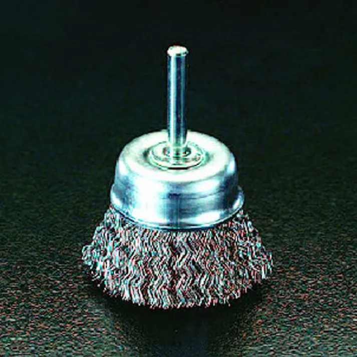 ESCO 65mm/6.0mm軸 軸付ブラシ(カップ型・ステンレス製) (6mm軸)軸付ブラシ 4518340885370 EA819BR-13(CDC)【別送品】