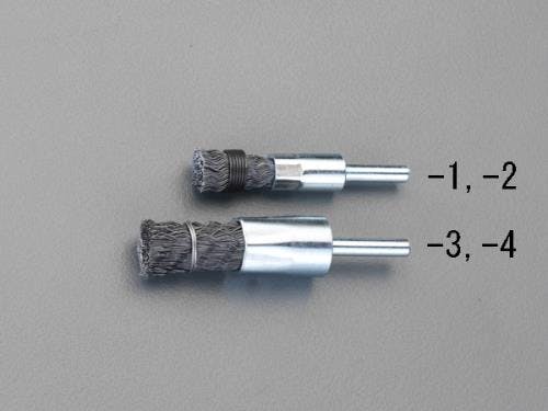 軸付ブラシ(エンド型 スチール製) 25mm/6.0mm軸 EA819BT-4 4518340885318【別送品】