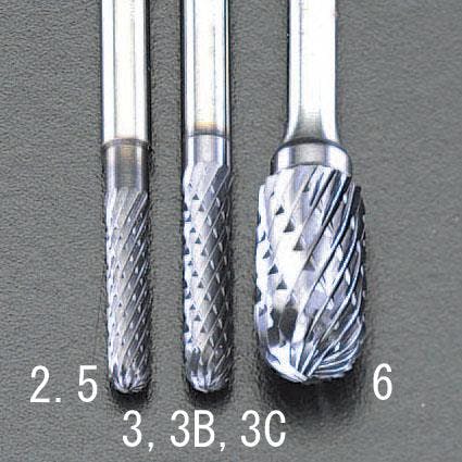 超硬バー 3x13mm/3mm軸 [Coated] EA819PG-3C 4548745386998【別送品】