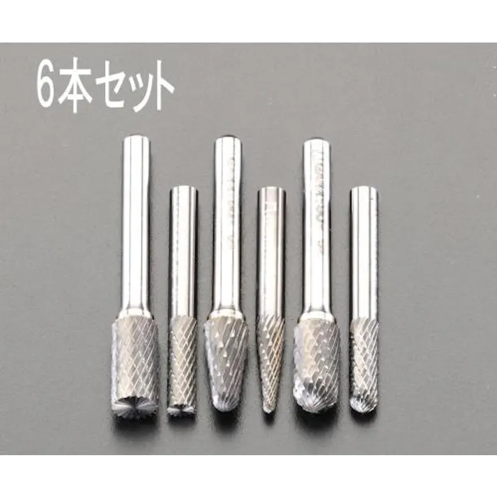 ESCO 6本組 超硬カッター(6mm軸) (6mm軸)超硬・ダイヤモンド・CBNバー 4518340393493 EA819XH(CDC)【別送品】