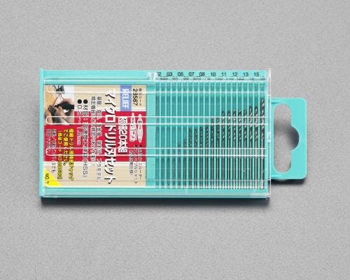 ストレートドリル(HSS) 0.2-1.6mm/20本組 EA824CG-20 4518340086180【別送品】