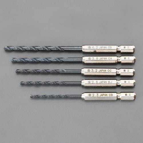 鉄工用ドリル(六角軸/HSS) 2.3-4.2mm/5本組 EA824CP-52 4550061083055