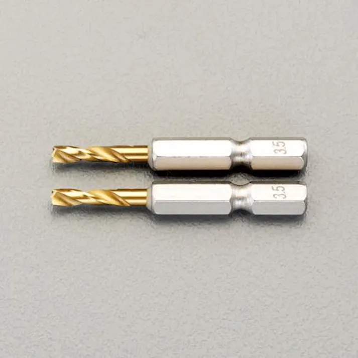 ESCO 3.3x 51mm ドリルビット(1/4”六角軸・2本) ドリル 4550061688908 EA824DF-3.3(CDC)【別送品】