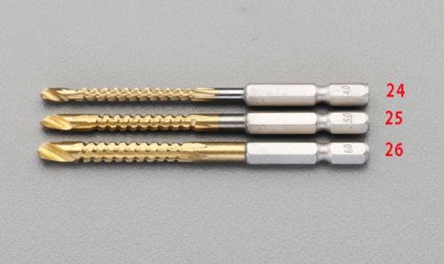 ジグソードリル(HSS/チタンコート) 4.0x95mm EA824JB-24 4548745394283【別送品】