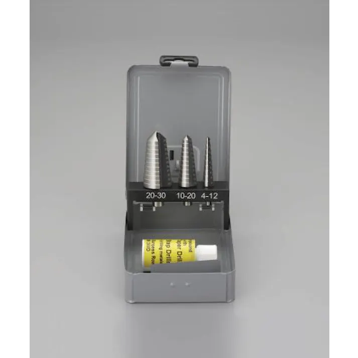 ESCO 4-30mm ステップドリル(3本組・HSS) ステップドリル 4548745400250 EA825GC(CDC)【別送品】