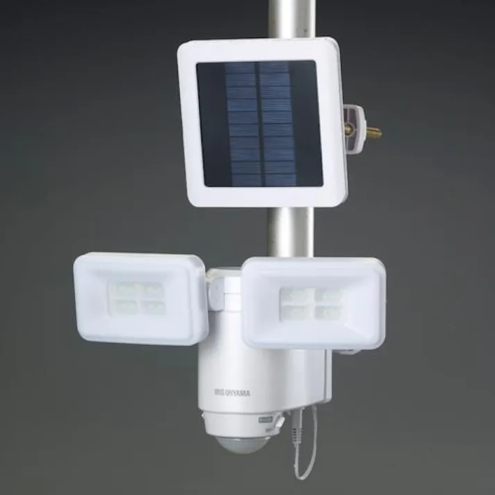 アイリスオーヤマ(IRIS OHYAMA) 2灯 防雨型LEDセンサーライト(ソーラー式) 防犯用品 4550061466049 EA864CB-204B(CDC)【別送品】
