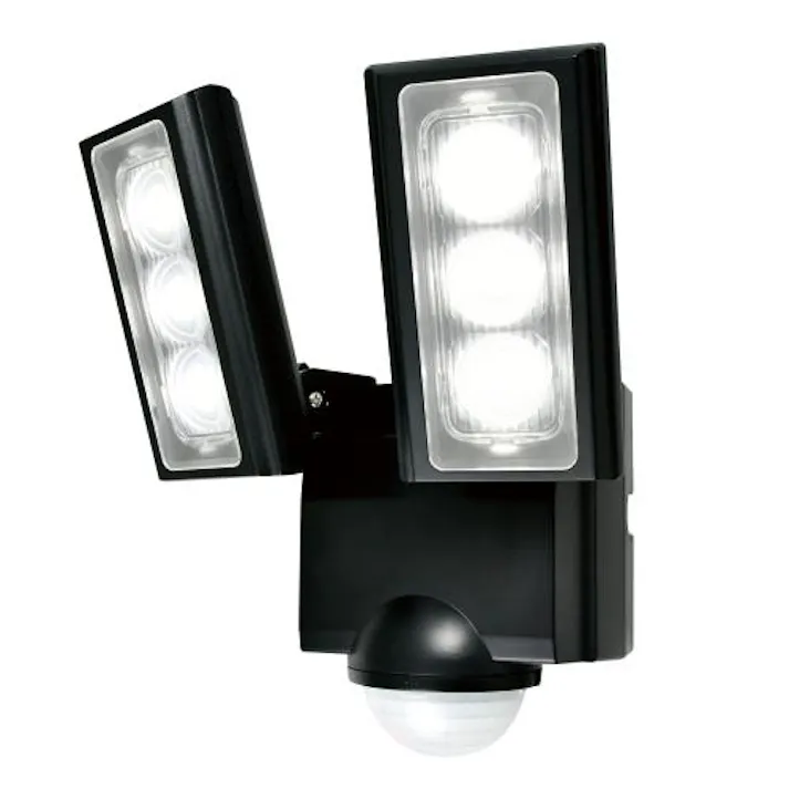 朝日電器(ELPA) 2灯 LEDセンサーライト(単1x3本) 防犯用品 4550061243879 EA864CB-27A(CDC)【別送品】