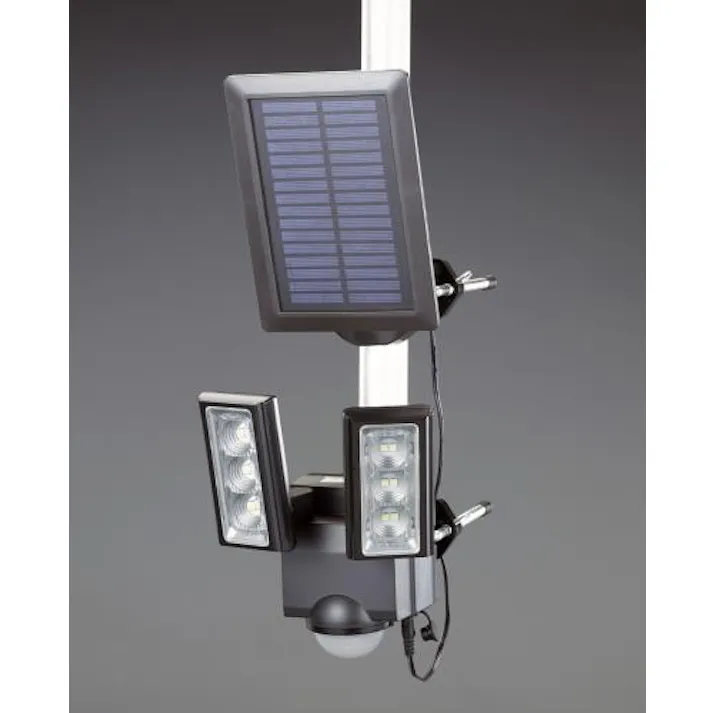朝日電器(ELPA) 2灯 LEDセンサーライト(ソーラー充電式) 防犯用品 4550061243831 EA864CB-29A(CDC)【別送品】