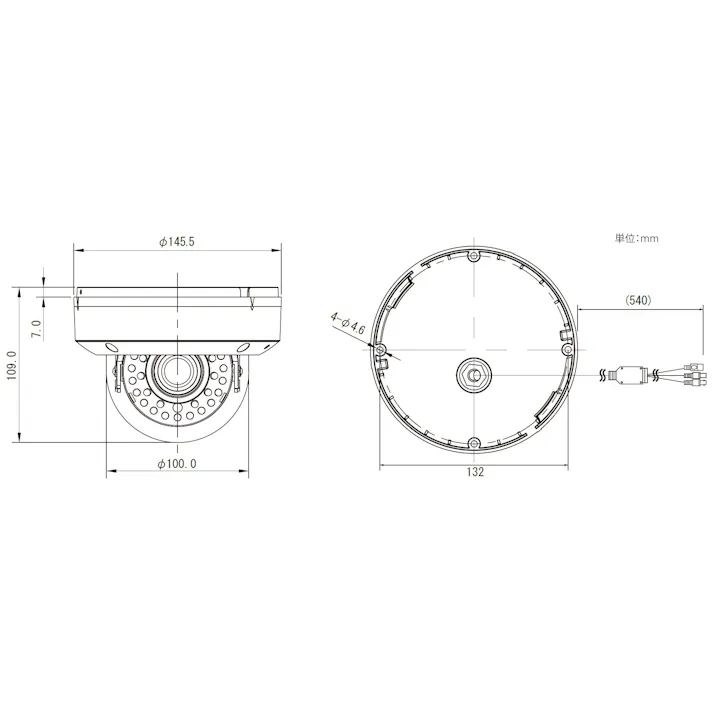 NSK 暗視カメラ(屋外用) 504万画素 EA864CD-624 4550061899014【別送品】