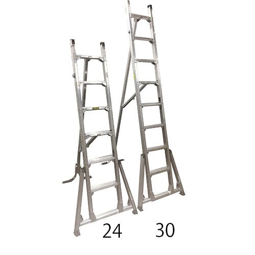 ESCO 2.95m [アルミ製] 天井点検口はしご(アウトリガー式 はしご