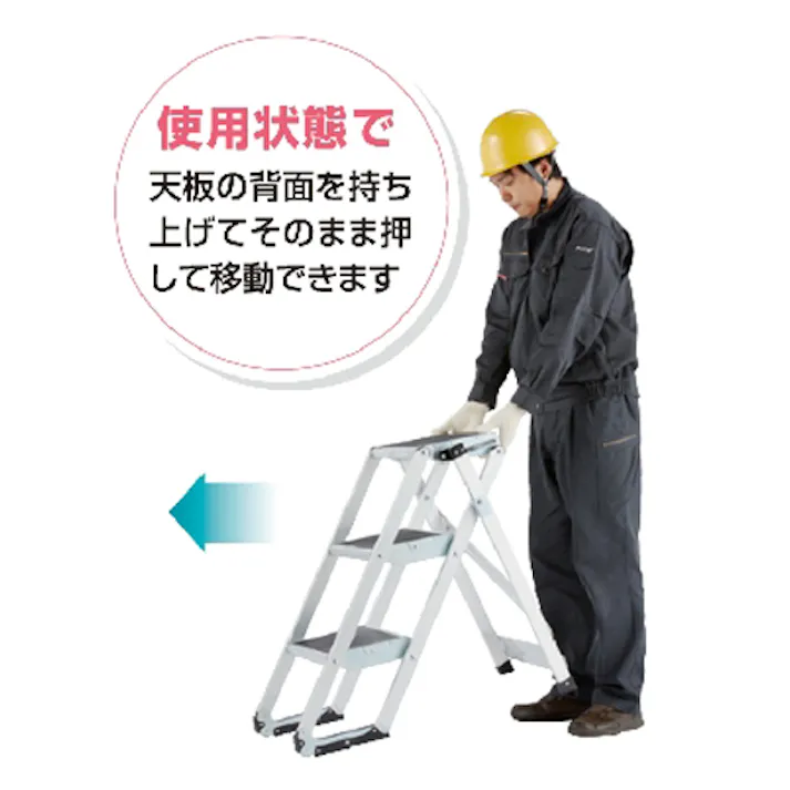 ピカコーポレイション(PiCa) 作業台(折畳式/キャスター付) 477x832mm/0.75m/3段 EA903PA-42 4550061494523【別送品】