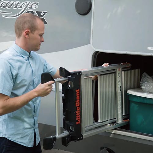 ESCO 0.45m/2段 セーフティーステップ エアコンリフト、工場用