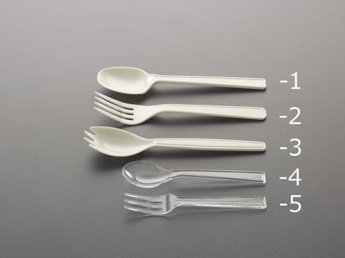 ESCO 160mm プラスチック先割れスプーン(アイボリー/100本) 洗濯 ESCO 160mm プラスチック先割れスプーン(アイボリー/100本) 洗濯