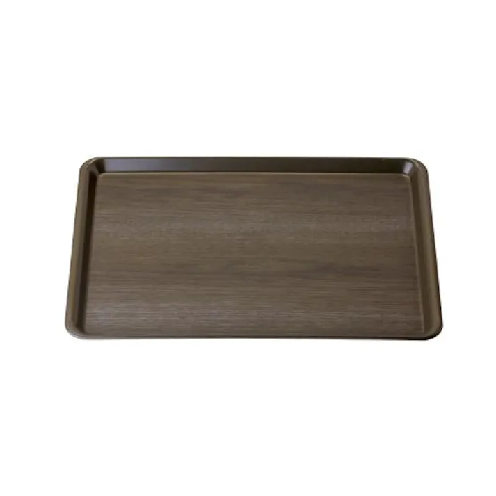 ESCO 360x250x 17mm ノンスリップトレー(木目調) 洗濯・キッチン用品 4550061778524 EA912MM(CDC)【別送品】