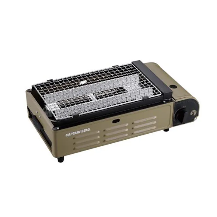 キャプテンスタッグ 398x221x130mm カセットコンロ(アミ焼) 家庭電化製品 4550061857946 EA913LF-3B(CDC)【別送品】