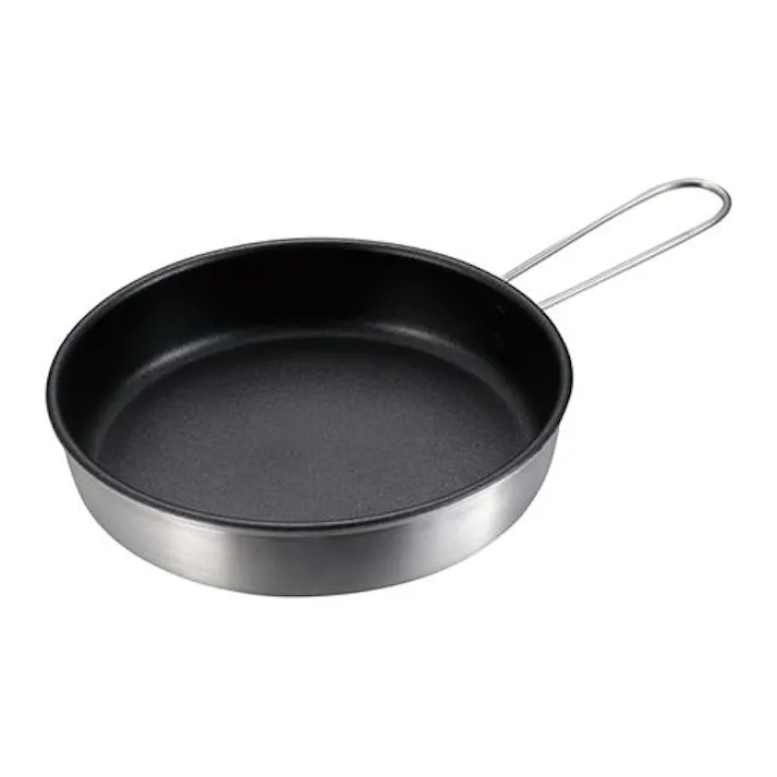 キャプテンスタッグ フライパン(アルミ製/折畳式/フッ素樹脂加工) 17cm EA913VH-21 4550061552070【別送品】