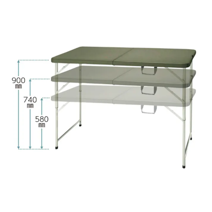折畳みテーブル(OD/樹脂天板) 1220x610x580mm EA913YA-1 4550061834800【別送品】