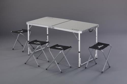 キャプテンスタッグ テーブル・チェアーセット 1200x600x690mm/370mm EA913YA-51 4550061210925【別送品】