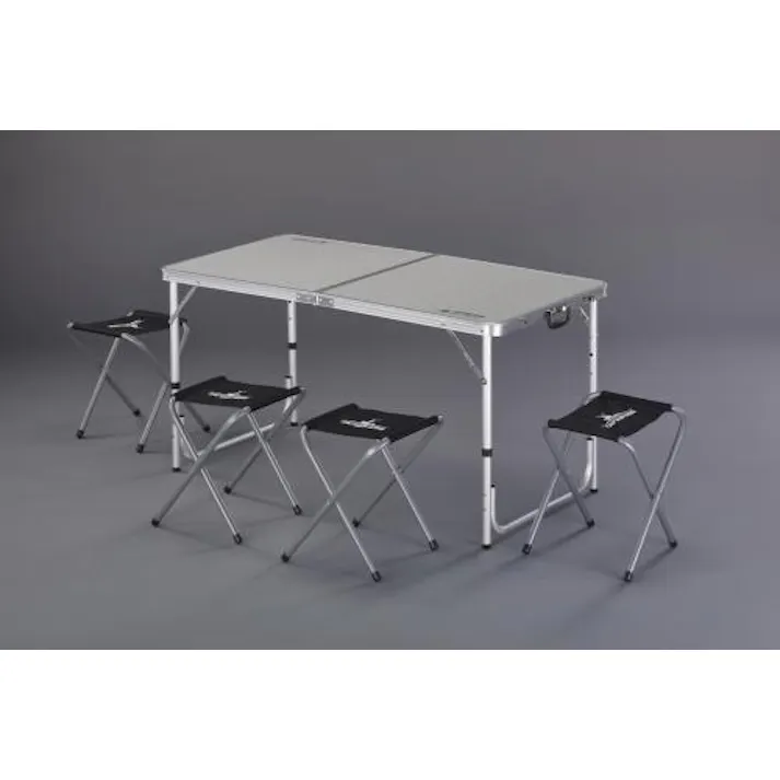 キャプテンスタッグ 1200x600x690mm/370mm テーブル・チェアーセット 野営・キャンプ用品 4550061210925 EA913YA-51(CDC)【別送品】