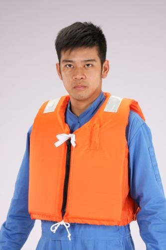 ライフベスト(オレンジ) [フリー] EA915DD-1A 4548745529586【別送品】