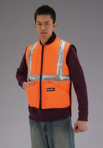 防寒ベスト(注意色 オレンジ) [M] EA915GA-42 4548745730623【別送品】