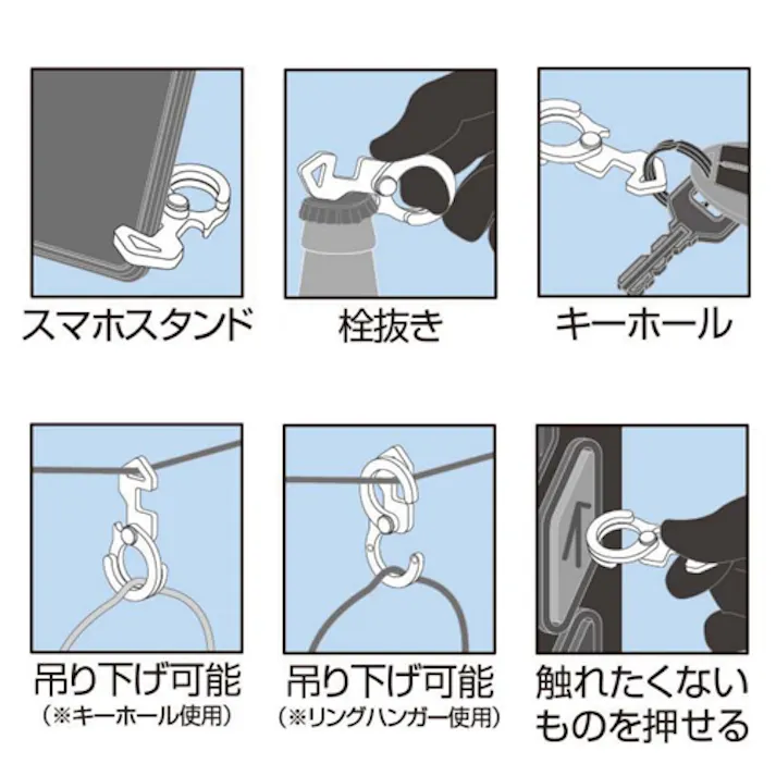 キャプテンスタッグ 58x28mm ポケットツール 野営・キャンプ用品 4550061696910 EA916DB-100(CDC)【別送品】