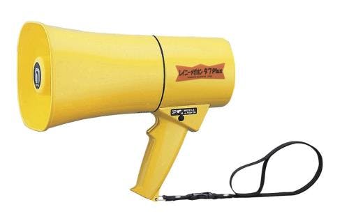 ノボル電機 メガホン(ホイッスル音付/黄) 6W EA916X-32B 4518340306509【別送品】