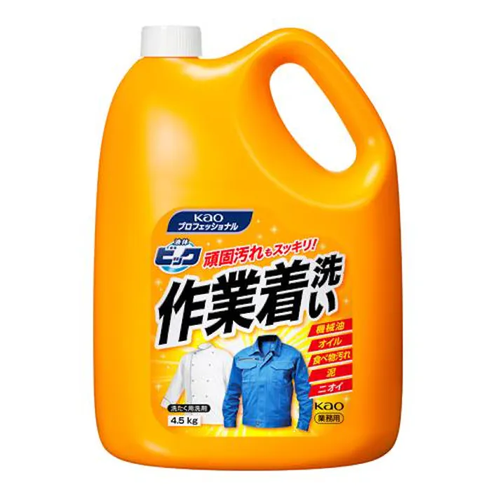 花王プロフェショナル 4.5kg 作業着用洗剤(液体ビック) 洗面・バス・トイレ用備品・消耗品・エチケット商品 4548745419399 EA922KB-7(CDC)【別送品】