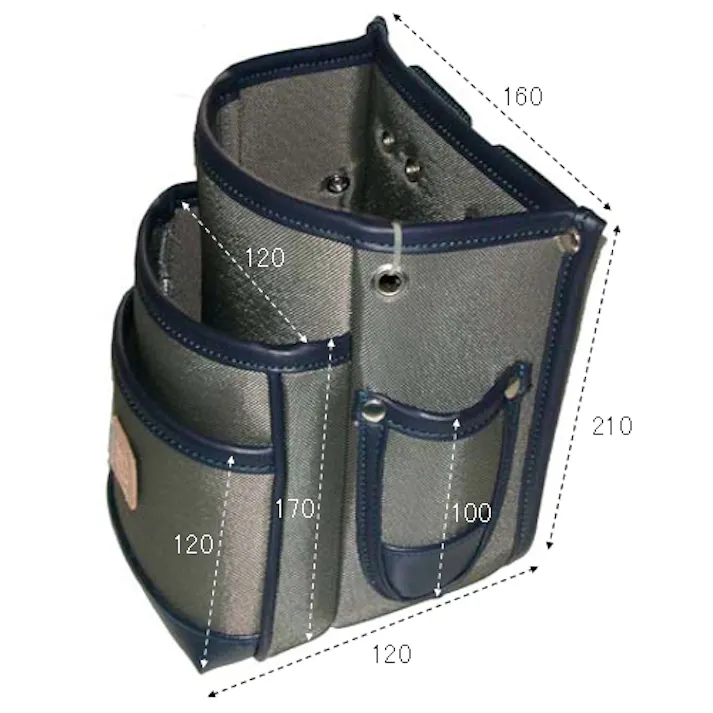 腰袋(3ポケット) 160x120x210mm EA925M-34 4518340576001【別送品】