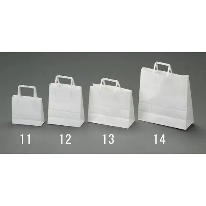 ESCO 320x115x320mm 紙袋(白無地/50枚) 洗面・バス・トイレ用備品・消耗品・エチケット商品 4550061218464 EA927SA-14(CDC)【別送品】