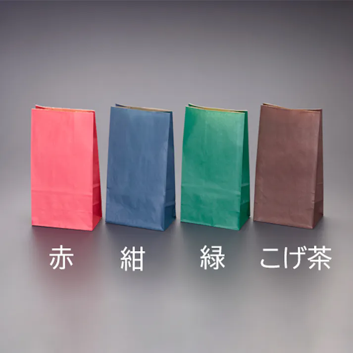 カラー紙袋(緑/100枚) 150x90x280mm EA927SB-70 4550061898451【別送品】